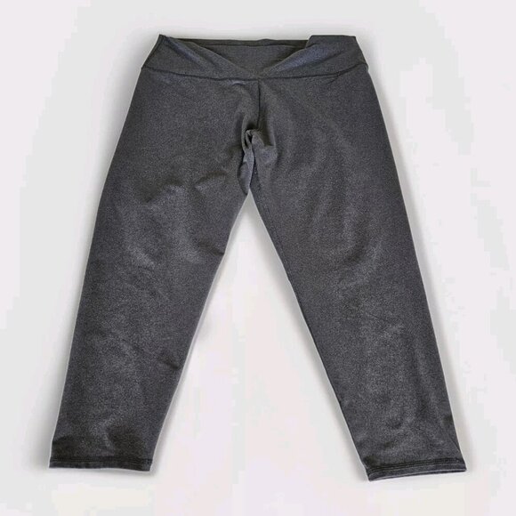 Aerie Leggings Womens XXL Gray Waist Pocket Stretch Chill Play Move Cropped Yoga - Picture 1 of 16